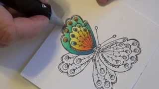 Spectrum Noir Coloring Tutorial  Butterfly