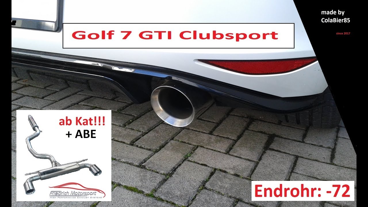 golf-7-gti-clubsport-friedrich-motorsport-exhaust-youtube