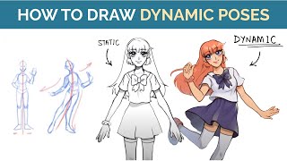 Anime Girl Poses - Female jumping pose