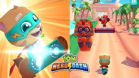 FUNNY GAMES - TALKING TOM HERO DASH  All levels Gameplay walkthrough Android,ios max level