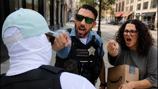 Karen meltdown calls cops for making her cry then cop gets told to leave by his SGT