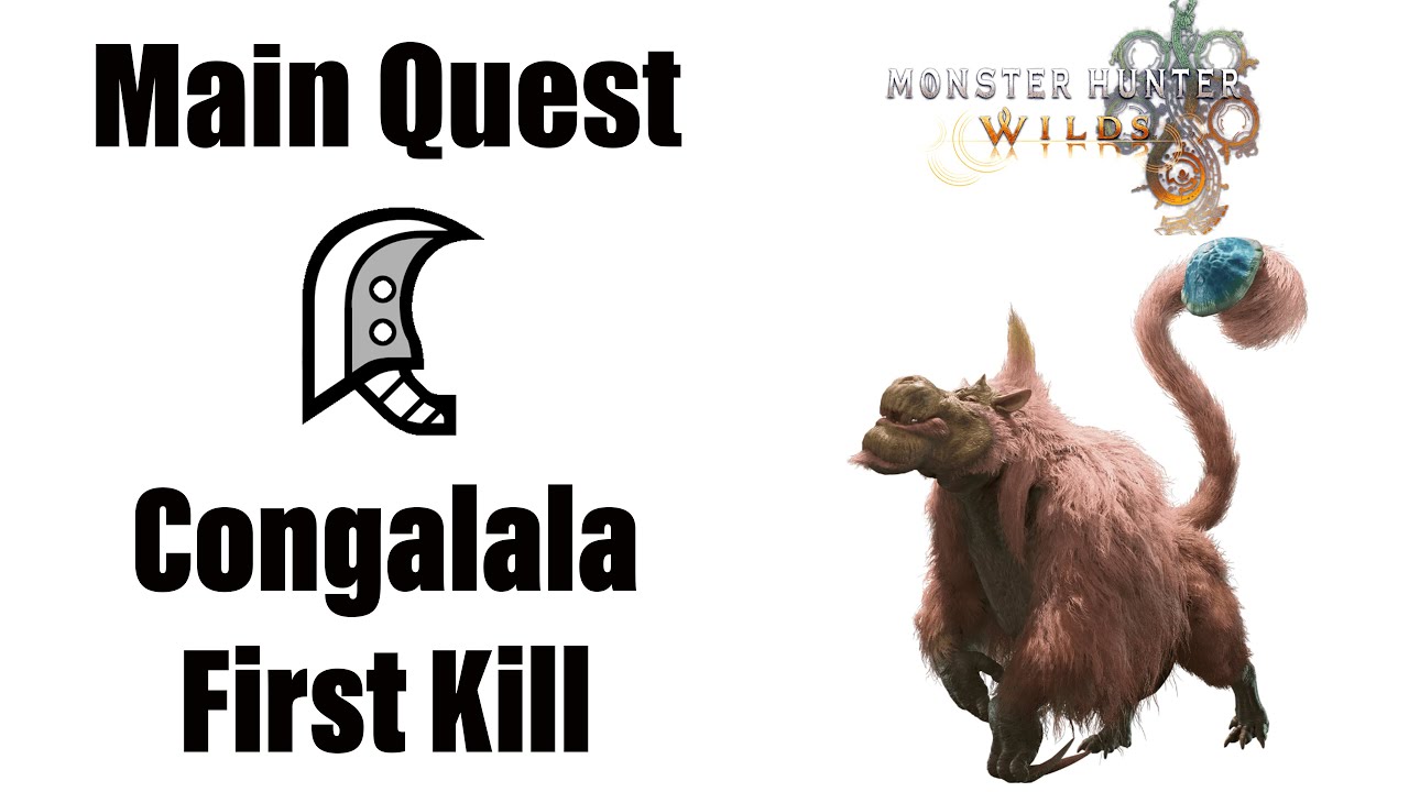 [MHW]  메인퀘스트 바바콩가 대검 첫킬 영상 / Main Quest Congalala Greatsword first kill