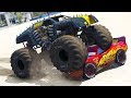 HOT WHEELS MONSTER JAM CARS 3 ICE PARKOUR CARS 3 RACE