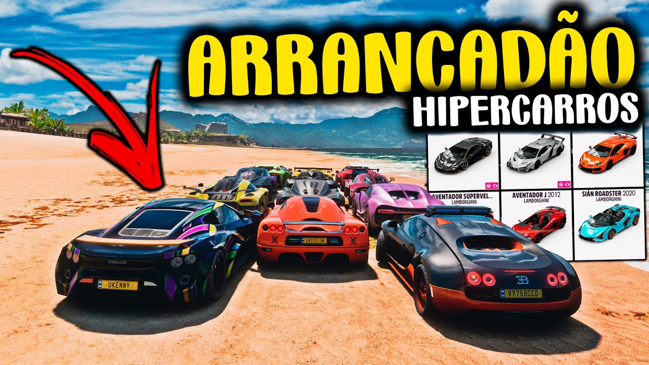 ARRANCADÃO NA PRAIA DE HIPERCARROS - FORZA HORIZON 5 GAMEPLAY