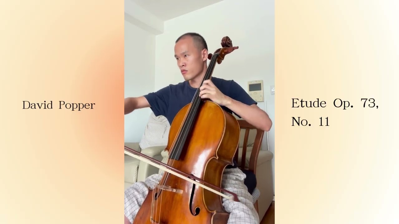 David Popper: Etude Op. 73, No. 11 (Challenge on GUT STRINGS)