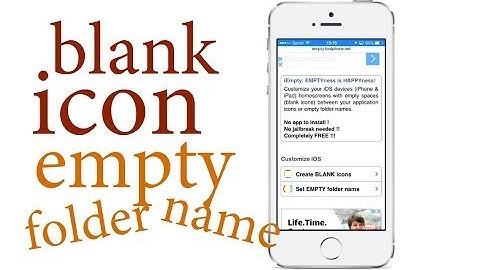 HOW TO CREATE A BLANK ICON & EMPTY FOLDER NAME ON IOS 11/10/9 (NO JAILBREAK / NO PC)