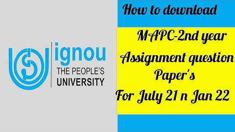 IGNOU MA PSYCHOLOGY 2nd year Assignment Question papers for July 21n Jan 2022