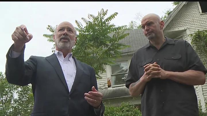 Pennsylvania governor walks Sharon streets with pl...