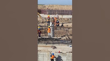 Install reinforcement bar for concrete wall