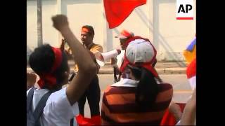 Demo outside Myanmar embassy in Bangkok