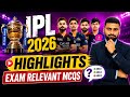 IPL 2026 GK Questions | Top Exam-Relevant MCQs & Highlights