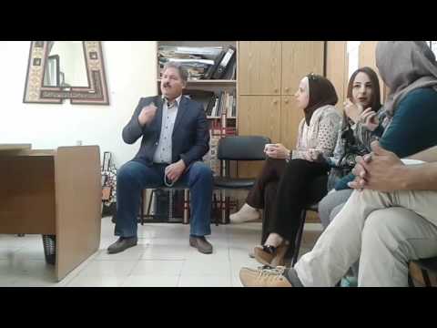 الاستاذ احمد الحاج حمد يستقبل فريق تطوير منهاج الفن كلية الفنون بجامعة النجاح 8 5 2017
