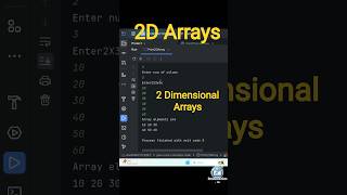 👉 Java 2D Array Tutorial 🔥 | Matrix Concept in Hindi #Shorts #Java #2DArray #JavaArray #JavaTutorial
