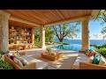 Luxury Seaside Terrace Jazz 🌊 Relaxing Piano Jazz with Ocean Waves for Study & Work