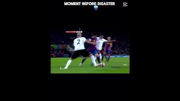 Thumbnail of Moment before disaster #footballshorts #footballdesign #leomessiskills #leomessi #footballart 🥶🐐☠️￼