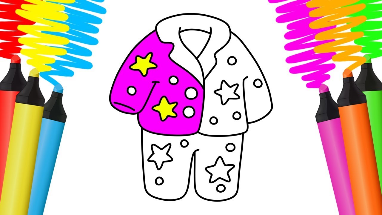 Como Desenhar e Colorir PIJAMA – Pintar e Aprender para Crianças - YouTube