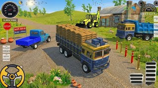 🔴 Drave jcb and truck load bori into unloading 🏗️ from Dumper truck in tractor trolley game 🎮 video