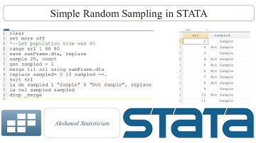 Simple Random Sampling in STATA