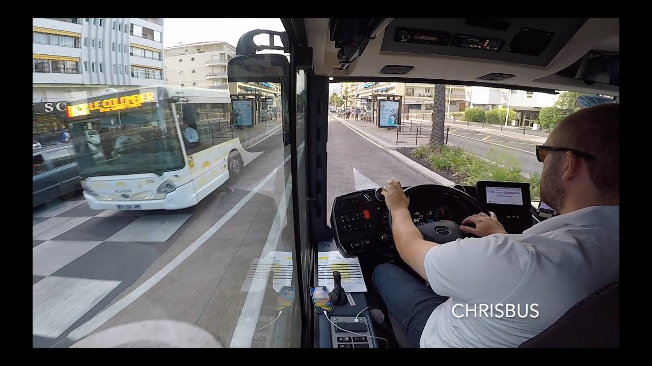 Au volant d'un Heuliez GX 337 Elec sur la ligne 663 Zou! (Valbonne / Cannes)