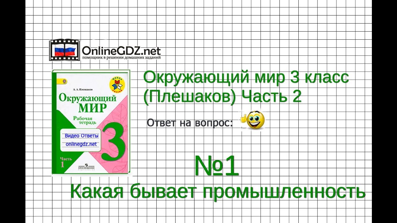 Задание 1 Какая Бывает Промышленность - Окружающий Мир 3 Класс.