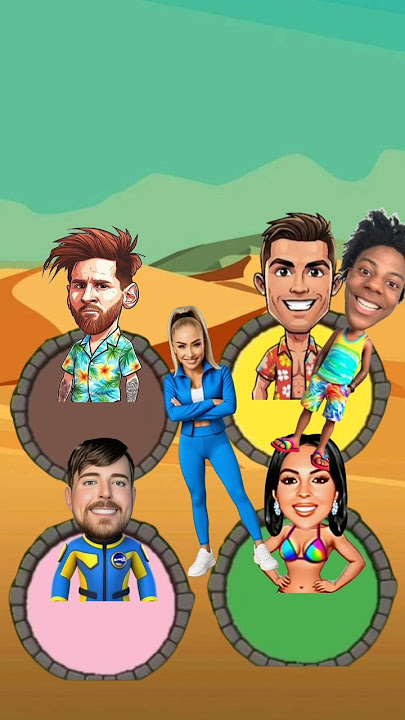 Who Feel Into The Poop Puddle⁉️Ronaldo, Messi or Mr.Beast⁉️🤢💩#usa #funny #shorts #cartoon #english