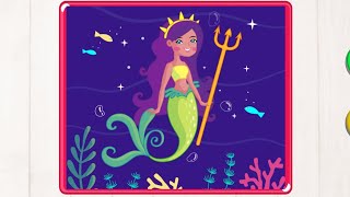 Kids puzzle | complete the mermaid puzzle pieces screenshot 3