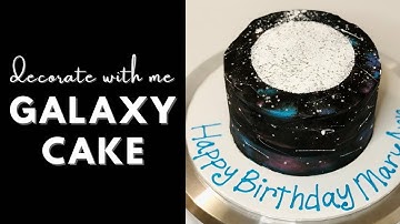 Decorate With Me | Galaxy Cake Tutorial ASMR