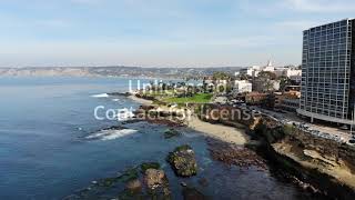4K Sunset Cliffs San Diego Beach CA Aerial Coast Shot of the Pacific Ocean