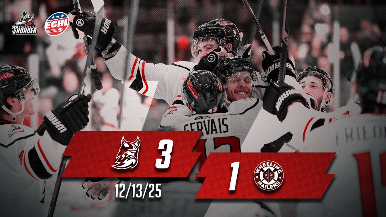 12/13/25 Highlights Wheeling Nailers 1 - Adirondack Thunder 3
