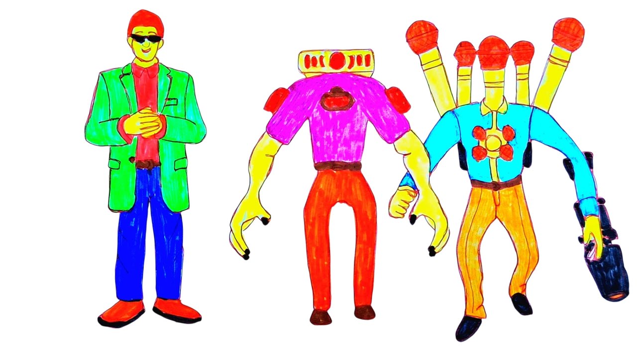 🚽🎨 Skibidi Toilet Drawing | Funny Art for Kids 🌈😂 | RainbowPictures