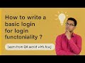 Write a simple dummy code for Login functionality using Cypress