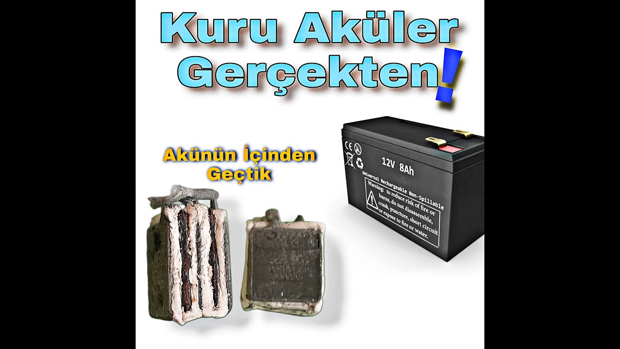 12v 1.3 AH Kuru Akünün İçinde Ne Var (Parçaları Nelerdir )? YouTube