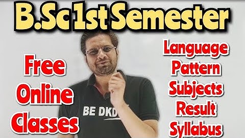 B.Sc 1st Semester Free Online Classes! #bedkdian #mjpru #bsc1stsemester