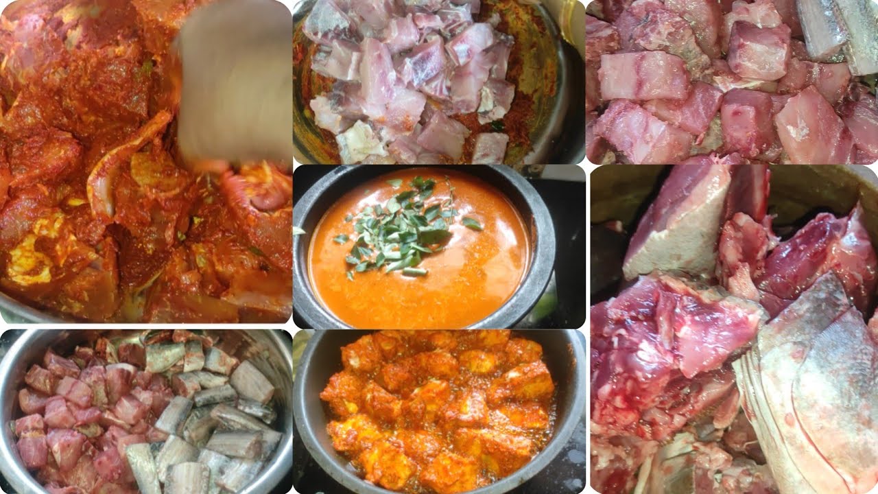 കുറെ മീനുകളും പലതരം കറികളും . Lunch   at Home.നാട്ടിലെത്തിയ ഒരു ദിവസം.