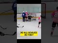 Why do goalies do this 😭 #hockey #beerleaguehockey #goalie #micdup #hockeyplayers
