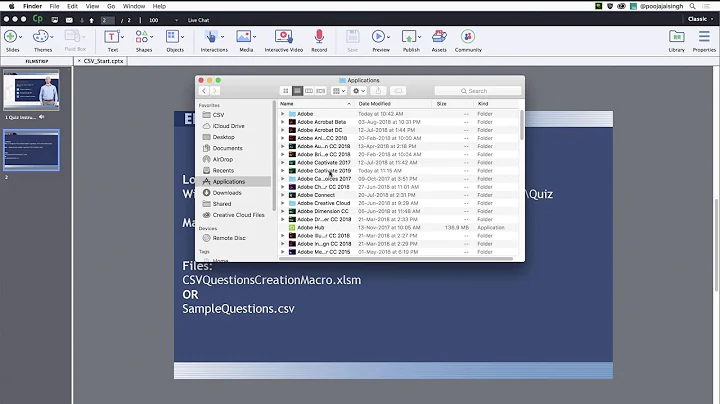 Adobe Captivate (2019 release) and CSV question import template