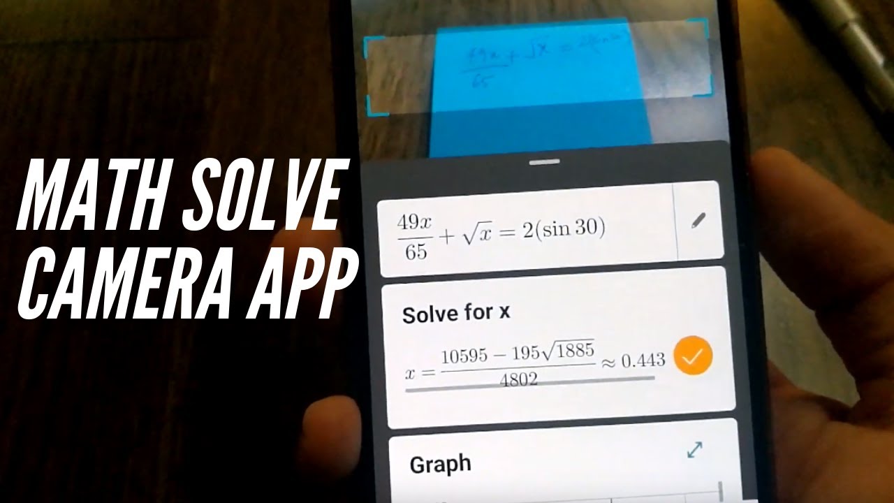 solve math problems with camera