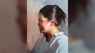 Painting the skin tones and shadow in watercolor portrait by Yong Chen 1,738 views 2 months ago 48 minutes