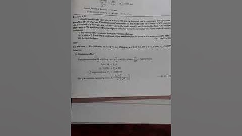 Dme 2 module 4 simple band brake , problem 2 by Prof. Suraj D.