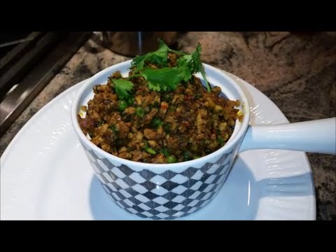 How To Cook Chicken Keema Ground Chicken Meat Punjabi Style Recipe-11-08-2015