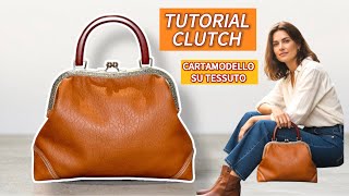 Borsa a scatto FAI DA TE: Disegna il Cartamodello sul Tessuto! (Facilissimo) DIY CLUTCH BAG screenshot 3