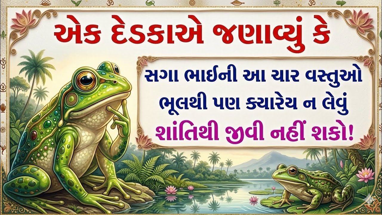 એક દેડકાએ જણાવ્યું કે સગા ભાઈની આ 4 વસ્તુઓ ક્યારેય ન લેવી | Heart Touching Story Gujarati 
