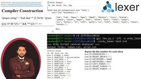 Urdu Script Compiler | Lexical Analyzer Explained ( Full demo) in urdu | Nauman irshad ali shah 