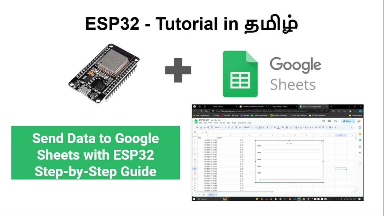 ESP32 Tutorial in தமிழ் || Send Data To Google Spreadsheet With ESP32 Step By Step Guide