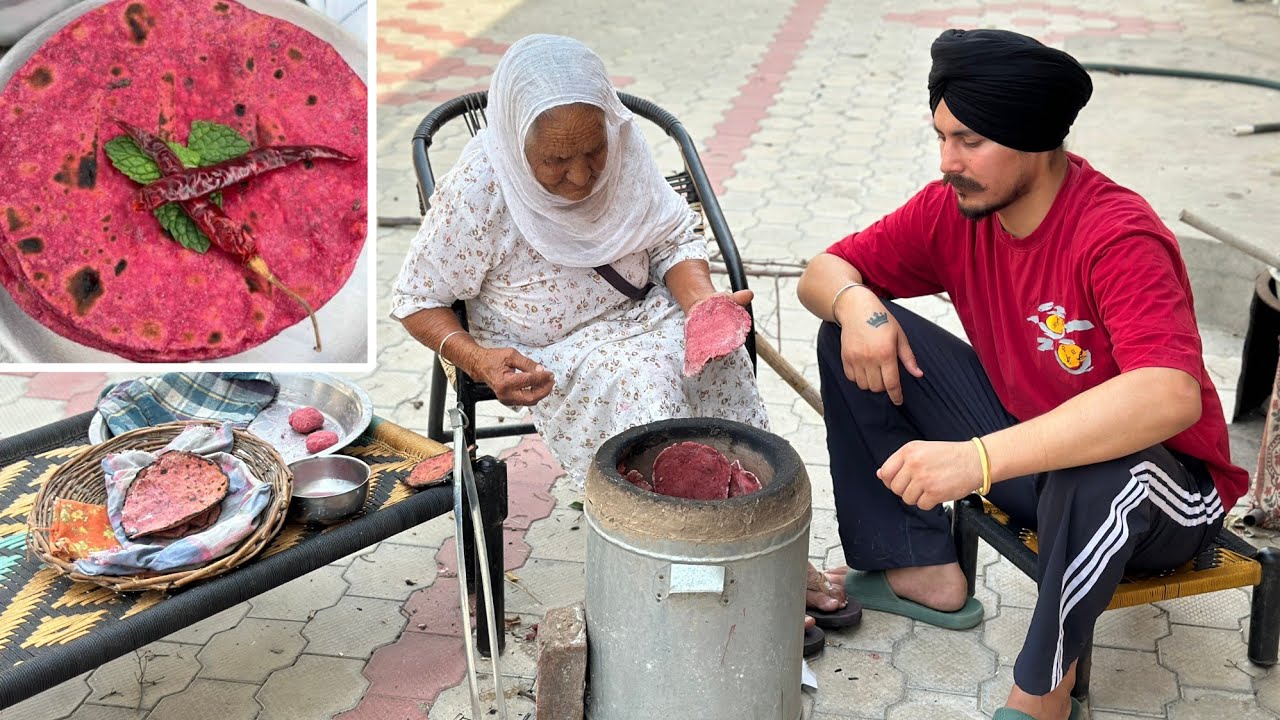 ਬੇਬੇ ਨੇ ਪਕਾਈਆਂ ਗੁਲਾਬੀ-ਗੁਲਾਬੀ ਤੰਦੂਰ ਵਾਲੀਆਂ ਰੋਟੀਆਂ | ਨਾਲੇ ਸੁਣਾਈਆਂ ਬੋਲੀਆਂ ਤੇ ਪੁਰਾਣੀਆਂ ਗੱਲਾਂ | #vlog