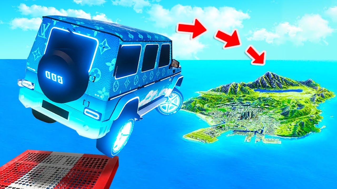 LEUCHTENDE G-KLASSE SPRINGT ÜBER DIE GANZE KARTE in GTA 5!