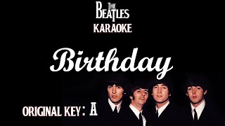 Birthday (Karaoke) The Beatles Original Key A