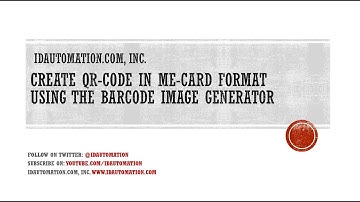 Create QR-Code  in me-Card using the Barcode Image Generator