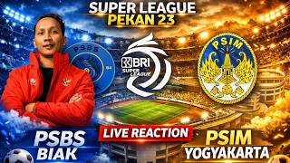 Download Lagu LIVE REACTION ‼️ PSBS BIAK VS PSIM YOGYAKARTA — LAGA PANAS PEKAN 23 BRI SUPER LEAGUE 2025/2026 MP3