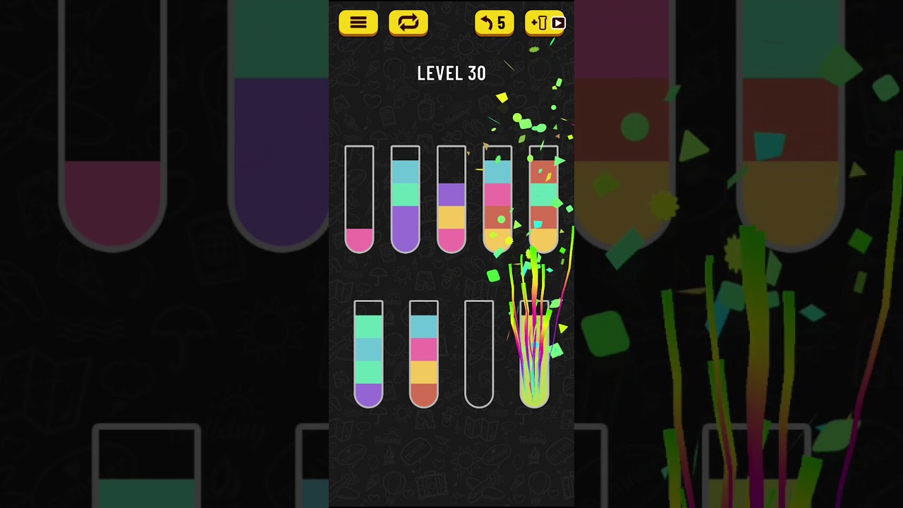 Water Sort Puzzle - level 30 (old) - YouTube